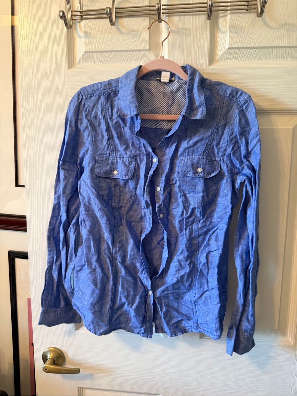Dalia Collection Light Blue Chambray Shirt
